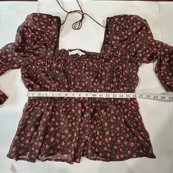 ASTR The Label Floral Print Smocked Babydoll Top‎ - Size XL - NEW With Tags. - Picture 13 of 16